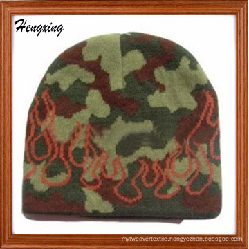 Camo Beanie Knitted Brocade Cap